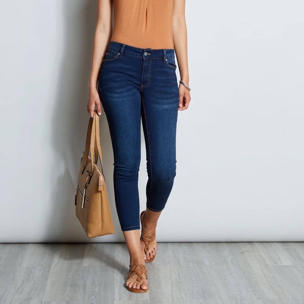 Tahari Mid-rise stretch denim jeans